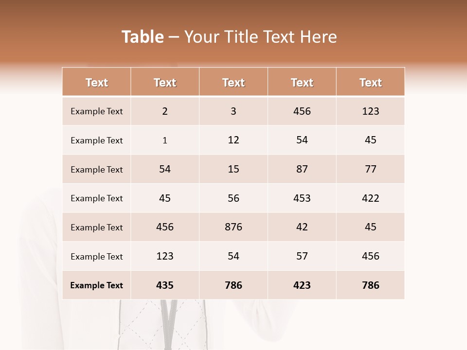 Message White Background Businesswoman PowerPoint Template