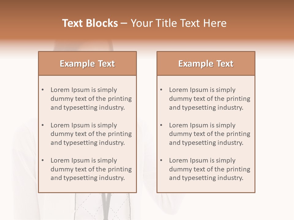 Message White Background Businesswoman PowerPoint Template