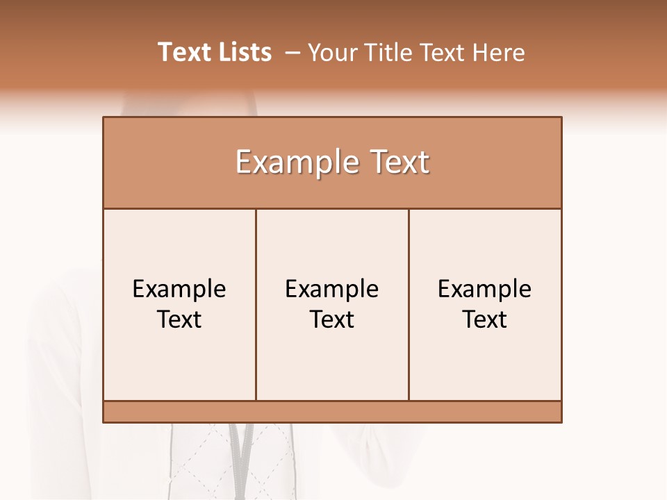 Message White Background Businesswoman PowerPoint Template