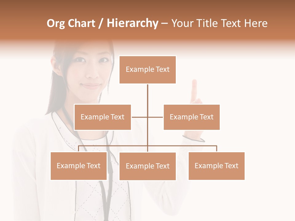 Message White Background Businesswoman PowerPoint Template