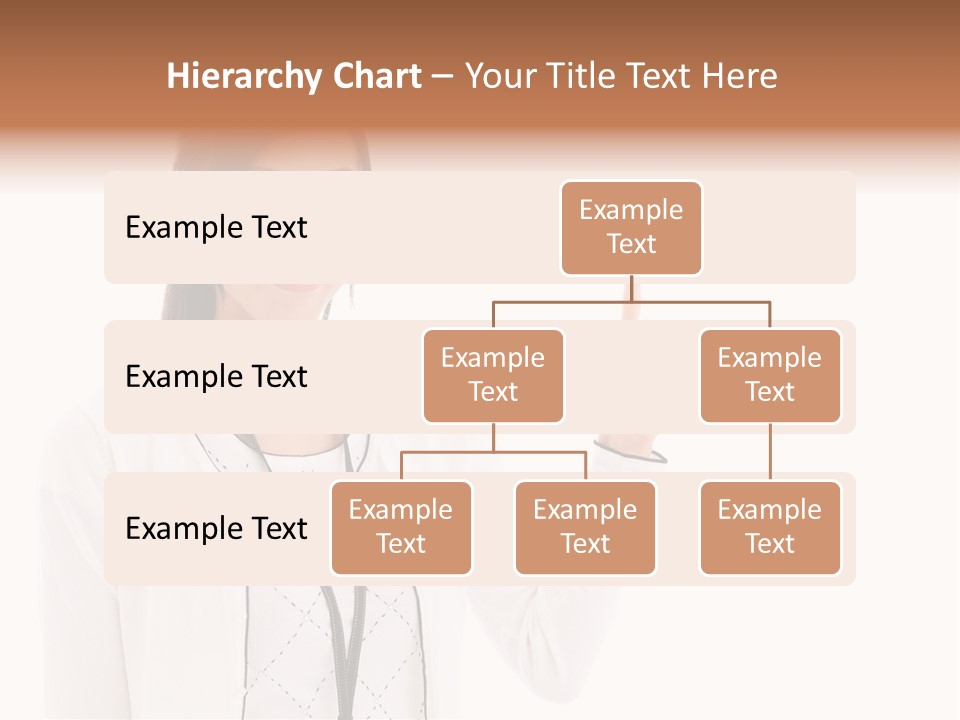 Message White Background Businesswoman PowerPoint Template