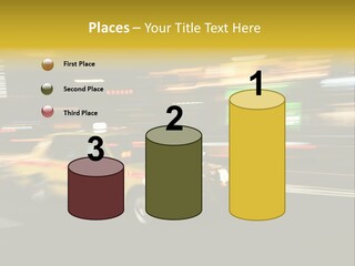 Yellow Taxi Shibuya District Backgrounds PowerPoint Template