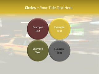 Yellow Taxi Shibuya District Backgrounds PowerPoint Template