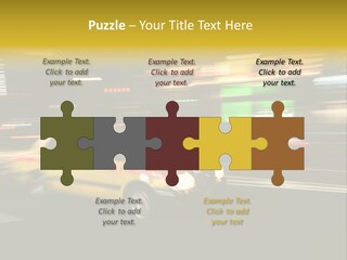 Yellow Taxi Shibuya District Backgrounds PowerPoint Template