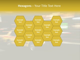 Yellow Taxi Shibuya District Backgrounds PowerPoint Template