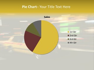 Yellow Taxi Shibuya District Backgrounds PowerPoint Template