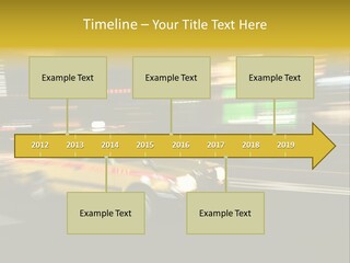 Yellow Taxi Shibuya District Backgrounds PowerPoint Template
