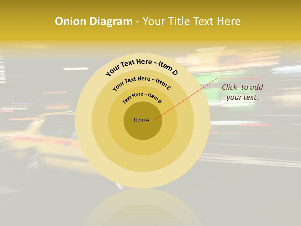 Yellow Taxi Shibuya District Backgrounds PowerPoint Template