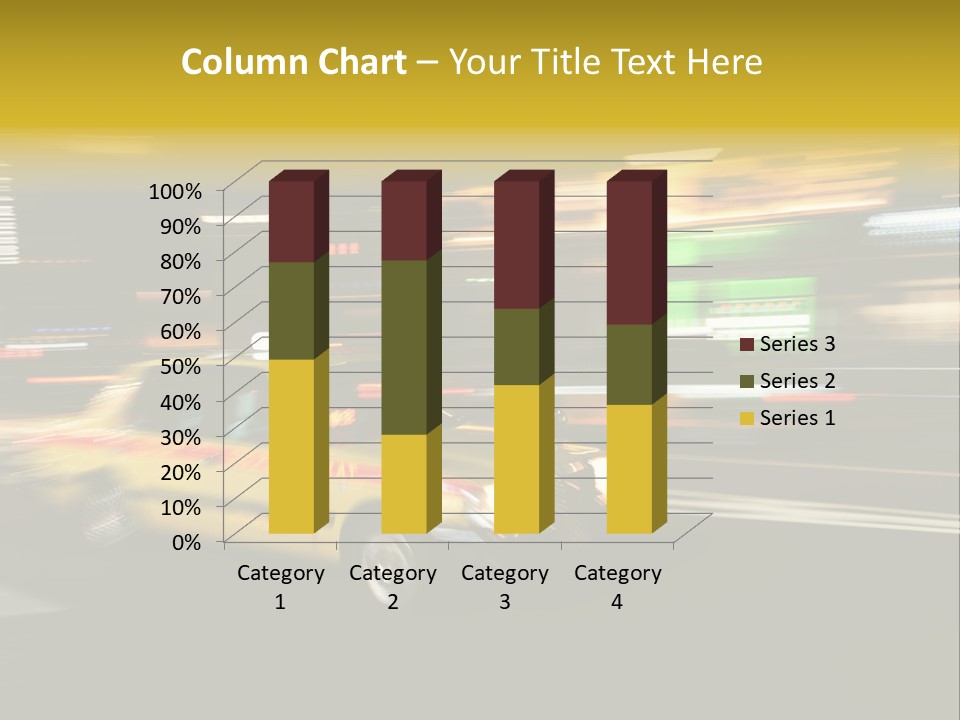 Yellow Taxi Shibuya District Backgrounds PowerPoint Template