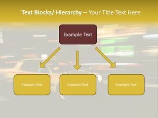 Yellow Taxi Shibuya District Backgrounds PowerPoint Template