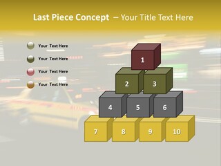 Yellow Taxi Shibuya District Backgrounds PowerPoint Template
