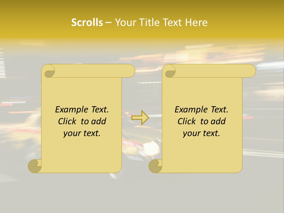 Yellow Taxi Shibuya District Backgrounds PowerPoint Template