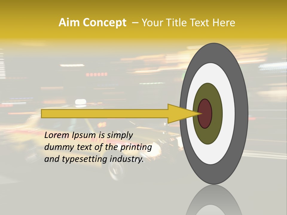 Yellow Taxi Shibuya District Backgrounds PowerPoint Template