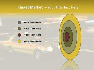 Yellow Taxi Shibuya District Backgrounds PowerPoint Template