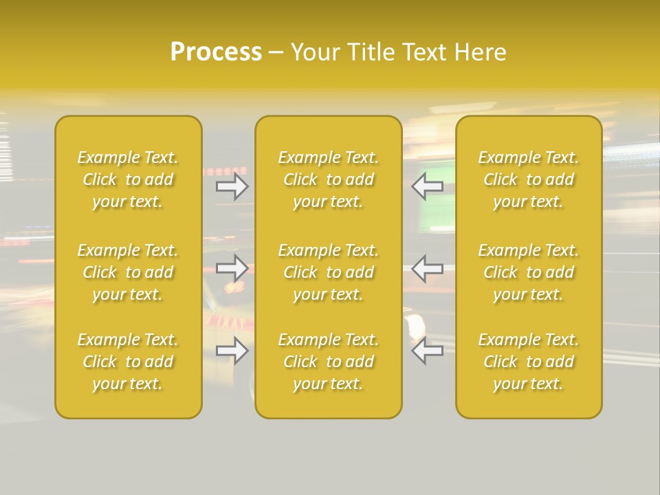 Yellow Taxi Shibuya District Backgrounds PowerPoint Template