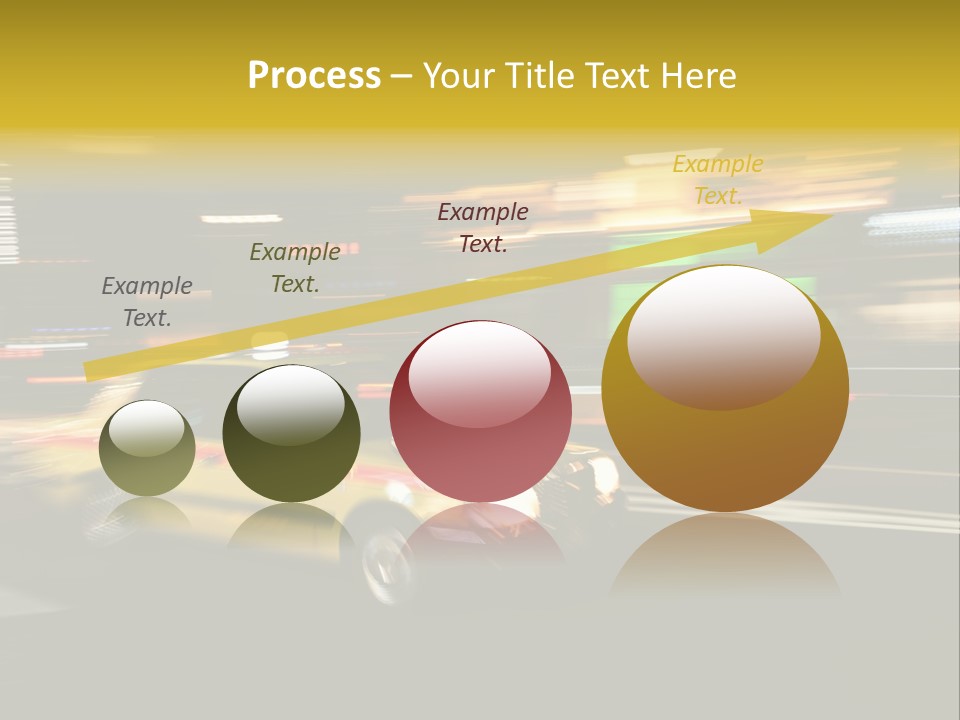 Yellow Taxi Shibuya District Backgrounds PowerPoint Template