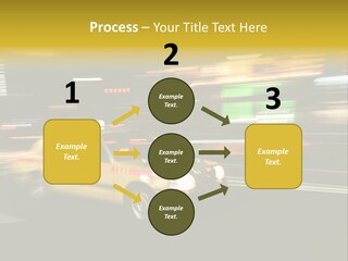 Yellow Taxi Shibuya District Backgrounds PowerPoint Template