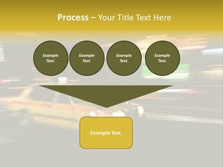 Yellow Taxi Shibuya District Backgrounds PowerPoint Template