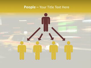 Yellow Taxi Shibuya District Backgrounds PowerPoint Template