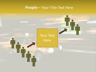 Yellow Taxi Shibuya District Backgrounds PowerPoint Template