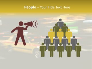 Yellow Taxi Shibuya District Backgrounds PowerPoint Template