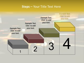 Yellow Taxi Shibuya District Backgrounds PowerPoint Template