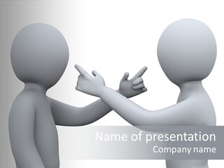 Opposite Pointing Competing PowerPoint Template