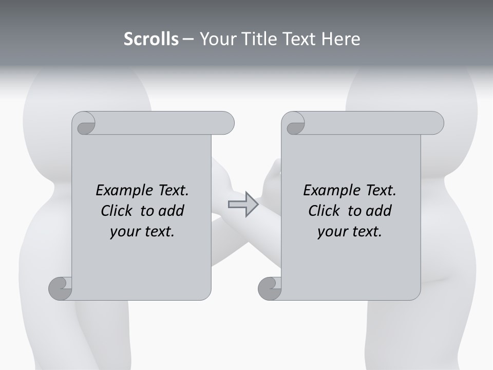 Opposite Pointing Competing PowerPoint Template