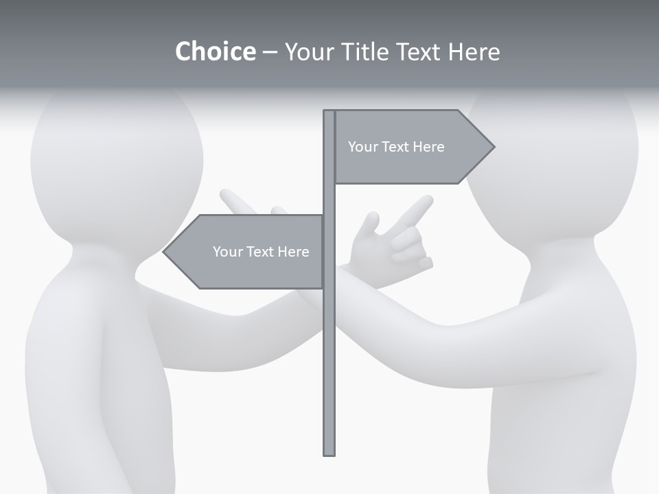 Opposite Pointing Competing PowerPoint Template