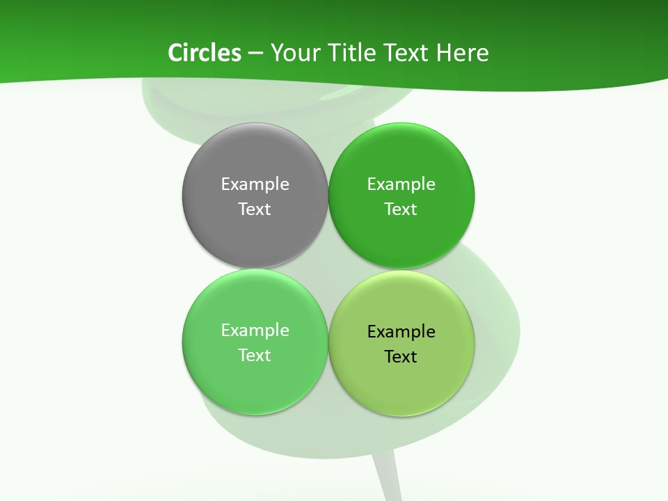 A Green Push Button On A White Background PowerPoint Template