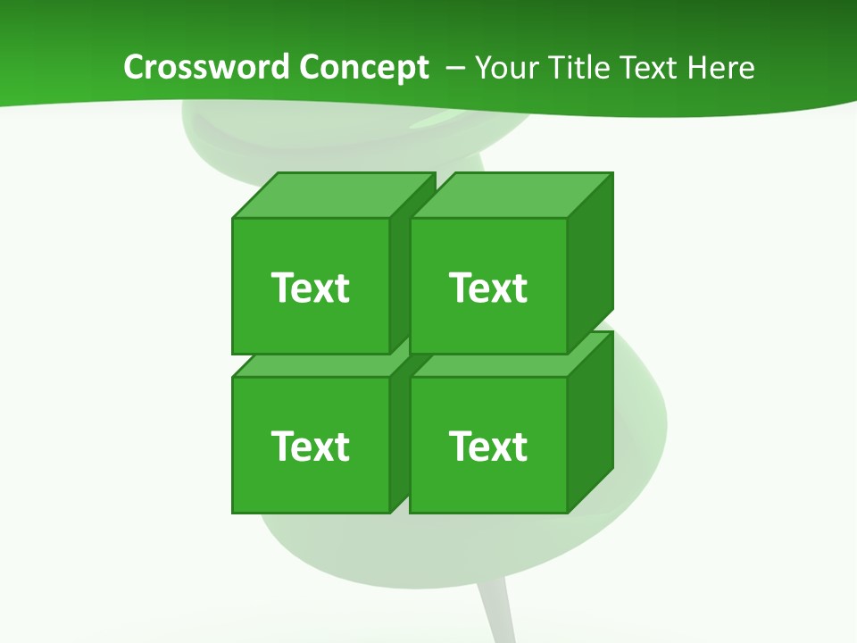 A Green Push Button On A White Background PowerPoint Template