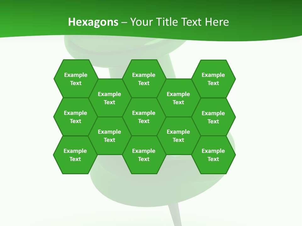 A Green Push Button On A White Background PowerPoint Template