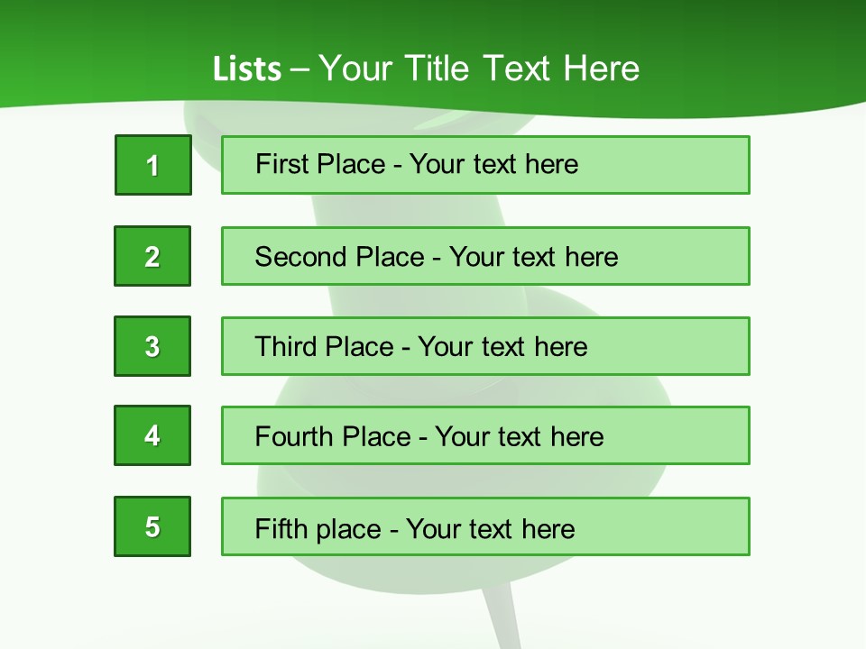 A Green Push Button On A White Background PowerPoint Template