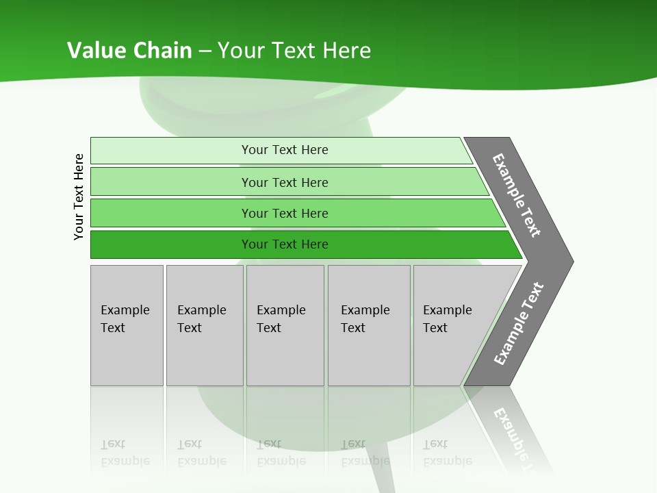 A Green Push Button On A White Background PowerPoint Template