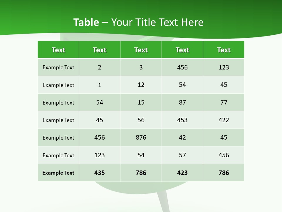 A Green Push Button On A White Background PowerPoint Template