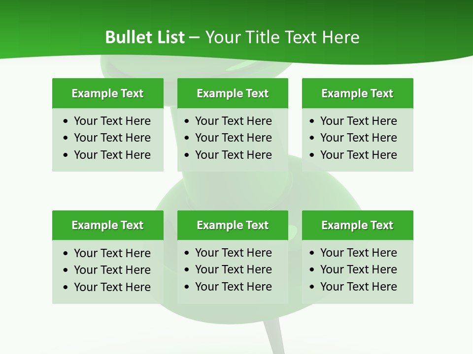 A Green Push Button On A White Background PowerPoint Template