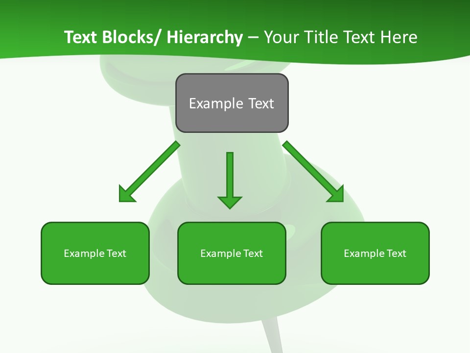 A Green Push Button On A White Background PowerPoint Template