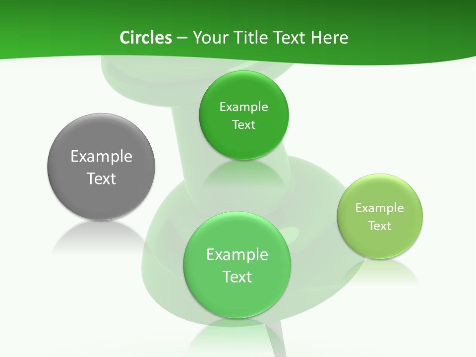 A Green Push Button On A White Background PowerPoint Template