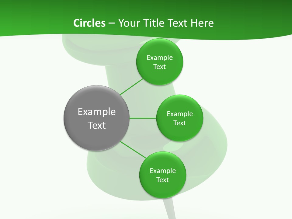 A Green Push Button On A White Background PowerPoint Template