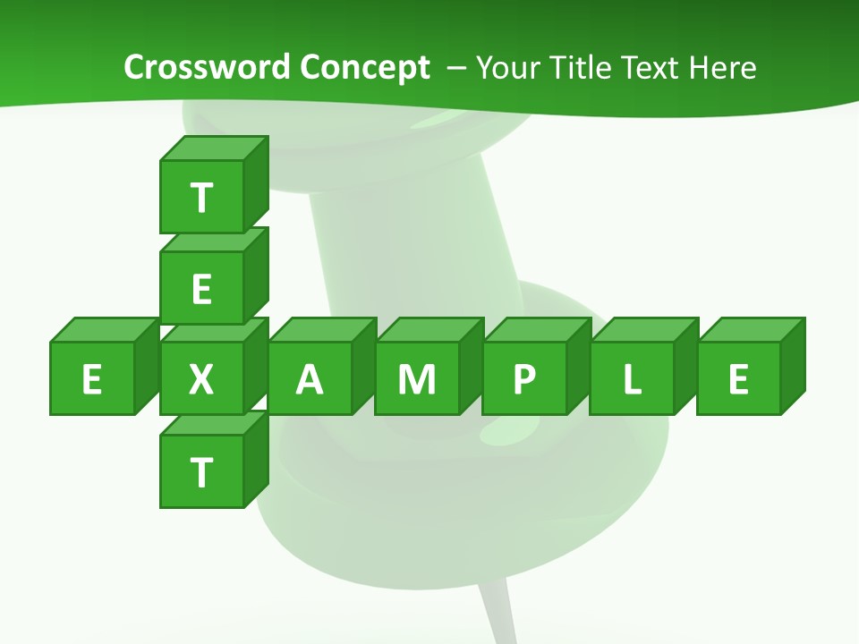 A Green Push Button On A White Background PowerPoint Template