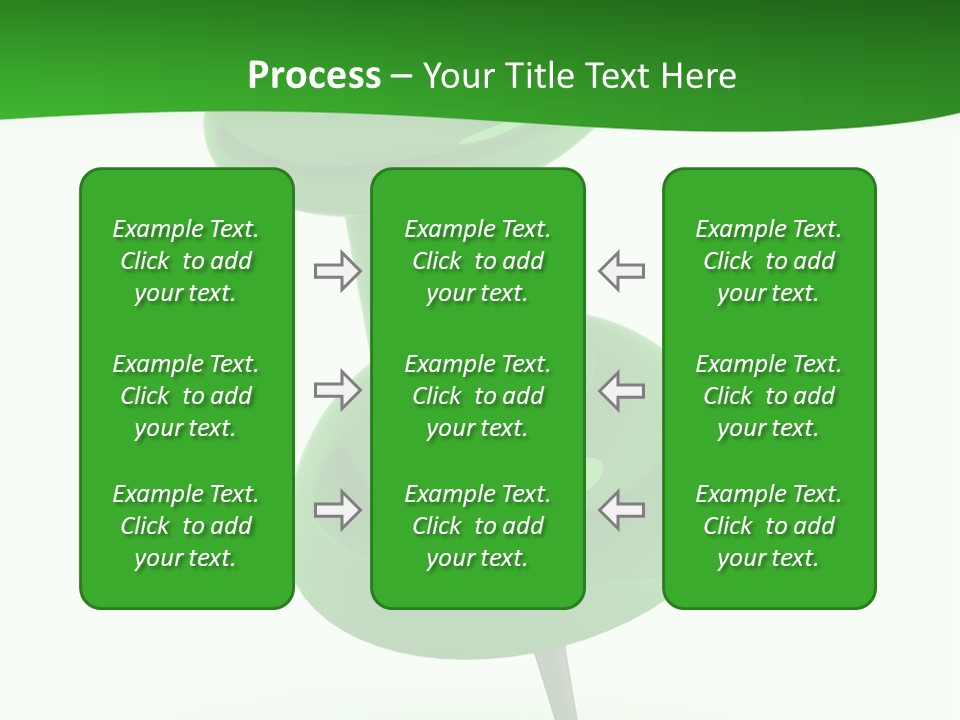 A Green Push Button On A White Background PowerPoint Template