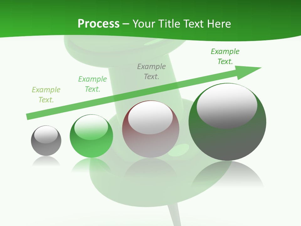 A Green Push Button On A White Background PowerPoint Template