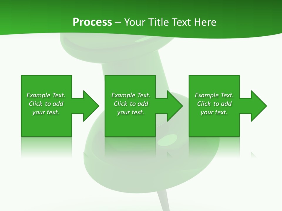 A Green Push Button On A White Background PowerPoint Template