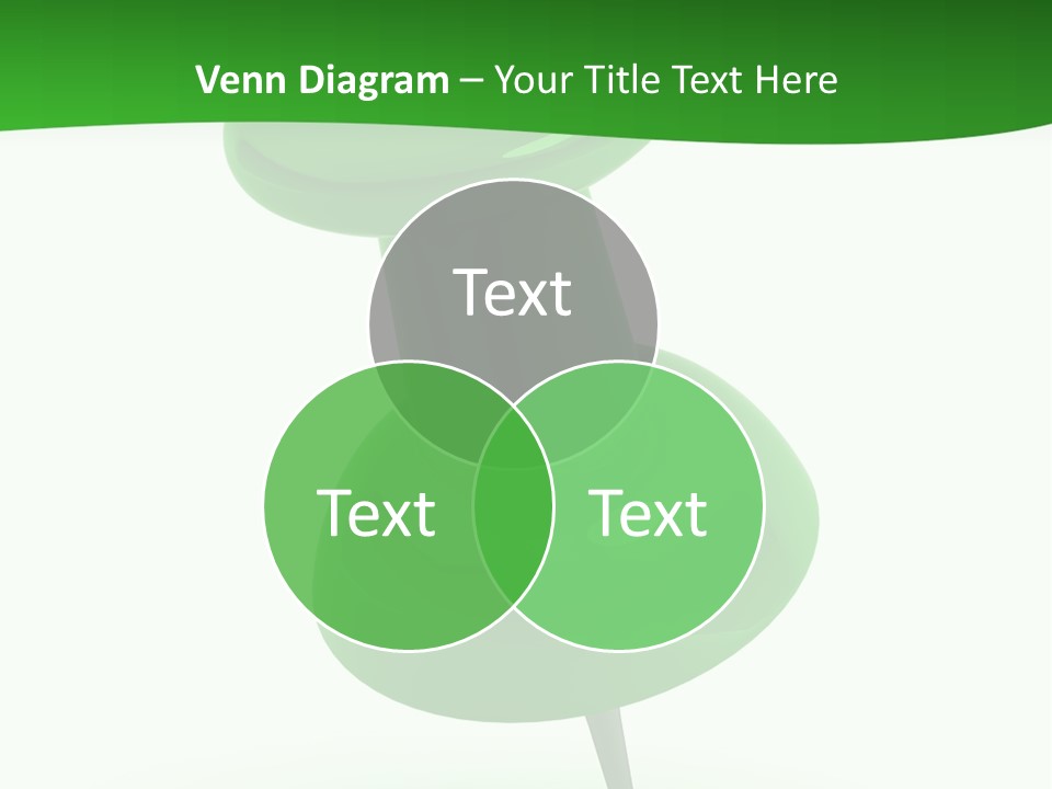 A Green Push Button On A White Background PowerPoint Template