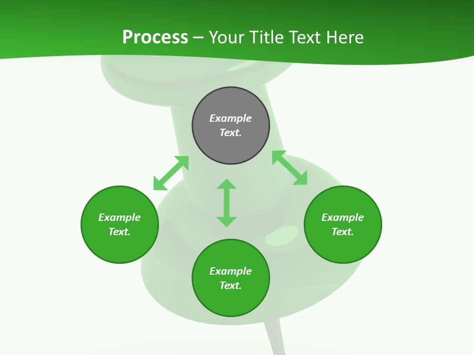 A Green Push Button On A White Background PowerPoint Template