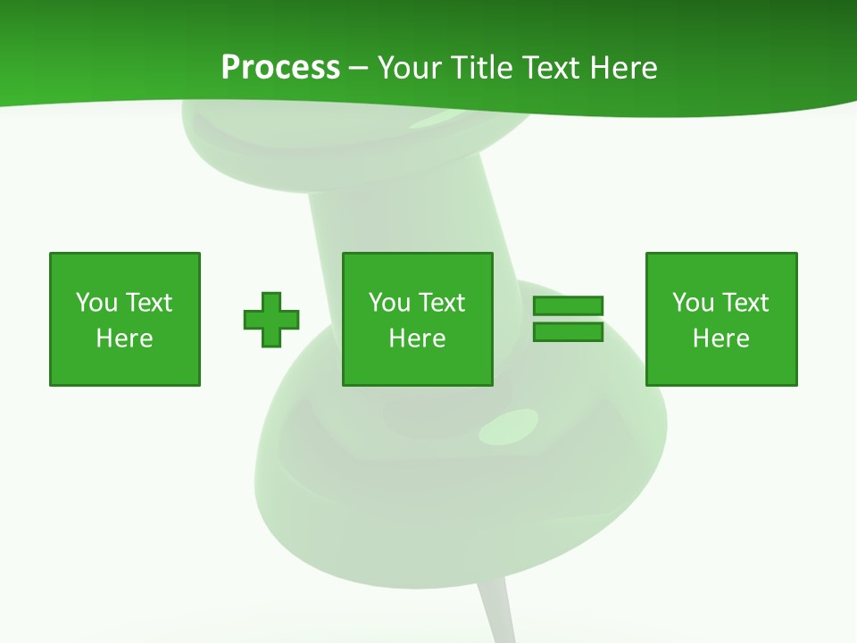 A Green Push Button On A White Background PowerPoint Template