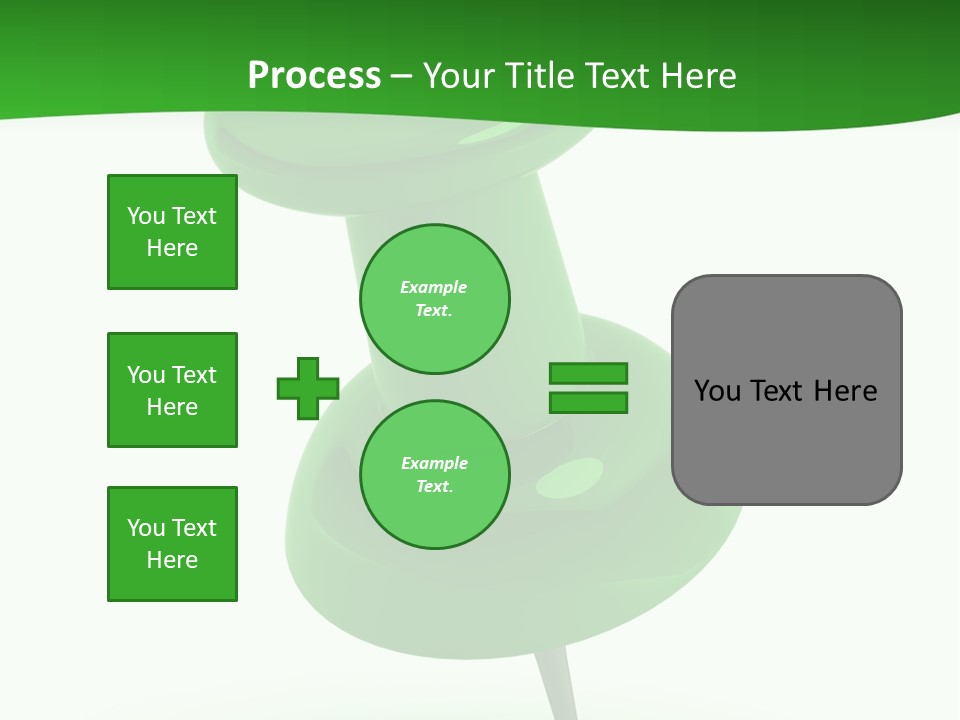 A Green Push Button On A White Background PowerPoint Template