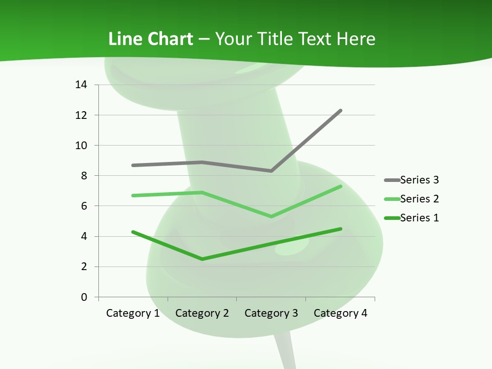 A Green Push Button On A White Background PowerPoint Template