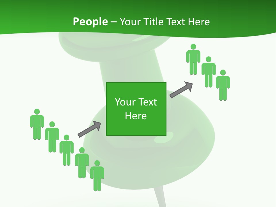 A Green Push Button On A White Background PowerPoint Template