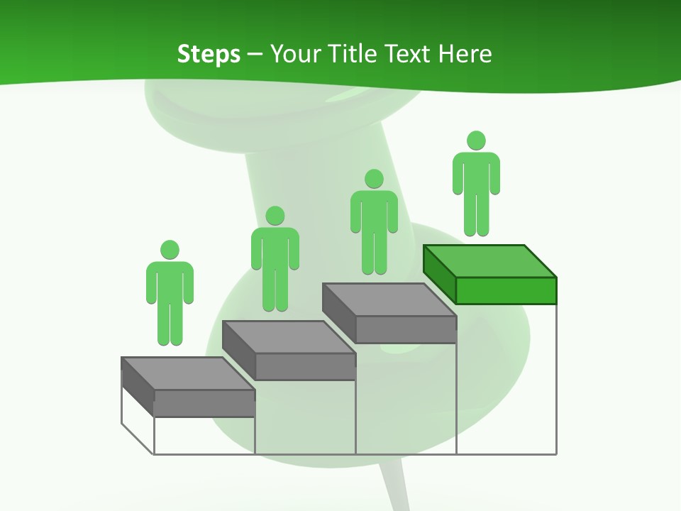 A Green Push Button On A White Background PowerPoint Template
